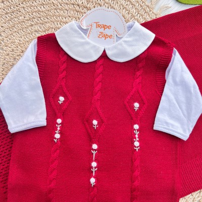 Saída de Maternidade Tiffany - Vermelho Saída de Maternidade Tiffany - Vermelho